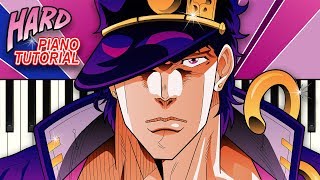 Jotaros Theme from JoJos Bizarre Adventure Stardust Crusaders  Piano Tutorial [upl. by Richards]