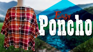 Super Easy Poncho Tutorial  The Sewing Room Channel [upl. by Eusassilem]