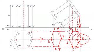 Hexagonal Prism  Projection of solids  Easy Method  Engineering Graphics  EG  Tamil [upl. by Buchanan]