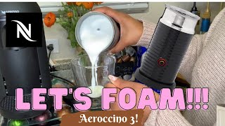 How To Foam Milk With Aeroccino 3 Make Coffee With Foam Tips amp Tricks  Easy Foamed Latte Recipe [upl. by Arikat]