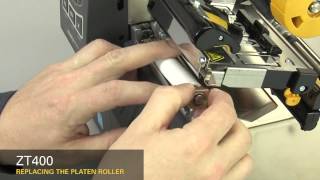 Zebra ZT400 Series Howto Replace the Platen Roller [upl. by Eilra]