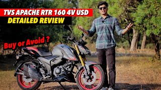 Tvs Apache RTR 160 4V USD The Game Changer in 160cc Bikes [upl. by Ailecara]