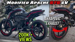 Modified Apache RTR 160 4v  Loud Exhaust [upl. by Innep457]