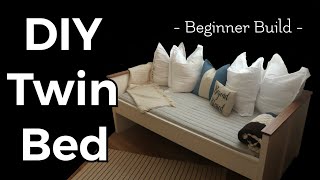 Twin Bed Frame  Beginner DIY [upl. by Michaelina870]