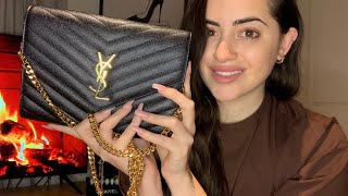 SAINT LAURENT MONOGRAM CLUTCH  How to convert into a YSL shoulder bag I saved myself over 1000 🤫 [upl. by Gladwin]