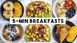 EASY 5MINUTE BREAKFAST IDEAS vegan [upl. by Kath736]