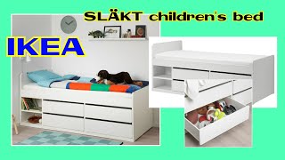 IKEA SLÄKT Childrens Bed Do It Yourself  Unboxing amp Assembling [upl. by Ocsecnarf]