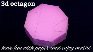 Octagonal prism । 3d octagon using paper [upl. by Llertram]