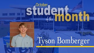 MAHS October 2024 Student of the Month  Tyson Bomberger [upl. by Conan]