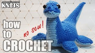 How to crochet a Loch Ness Monster  No Sewing required [upl. by Pansir146]