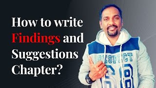 How to write Findings Chapter in Project Dissertation or a PhD Thesis  Dr Sandeep Rathod [upl. by Alexis]