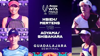 HsiehMertens vs AoyamaShibahara  2021 WTA Finals Doubles [upl. by Eart521]