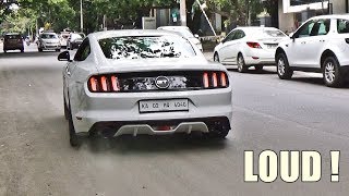 LOUD White Mustang GT 50 V8 Armytrix Exhaust  Revs amp Accelerations [upl. by Einnal236]