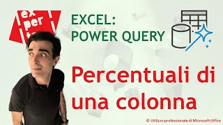 EXCEL  POWER QUERY Calcolare la percentuali di una colonna [upl. by Hgalehs]