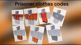 Bloxburg prisoner clothes codes  ROBLOX [upl. by Harman]