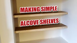 How I Make Simple Floating Alcove Shelves no nailgun [upl. by Afirahs]