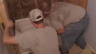 How To Properly Install Alcove Bathtub  Setting the Tub in Mortar [upl. by Massingill]