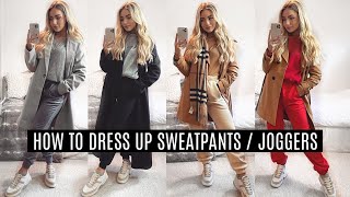 HOW TO DRESS UP SWEATPANTS  JOGGERS Loungewear Comfy Casual Outfit Ideas 2020 [upl. by Urissa]