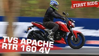 TVS Apache RTR 160 4V  Best RTR Yet First Ride Review  ZigWheels [upl. by Seldon]