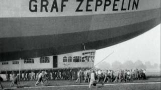 Airship Zeppelins flight to Berlin Germany in 1929 [upl. by Enajaras]