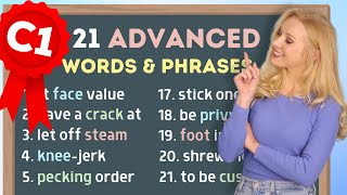 21 Advanced Phrases C1 to Build Your Vocabulary  Advanced English [upl. by Eintrok4]