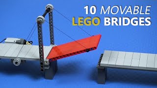 Building 10 MOVABLE Lego Bridges [upl. by Skees]