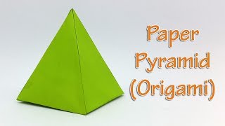 Paper Pyramid Easy Tutorial  How to make an Origami 3D Pyramid [upl. by Kylen]