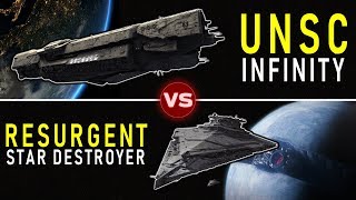 UNSC Infinity vs Resurgent Star Destroyer  Who Would Win  Rematch  Halo vs Star Wars [upl. by Aihppa]