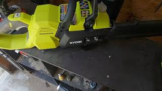 ryobi 14quot battery chain saw 40v oil leaking problem new 2021 is this normal [upl. by Job]