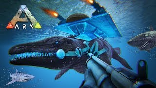 ARK Survival Evolved  TAMING UNDERWATER DINOSAURS ARK Ragnarok Gameplay [upl. by Atsirak]