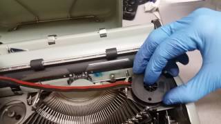 How to change a typewriter ink ribbon  HERMES 3000 [upl. by Eenyaj]