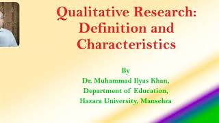 Qualitative research Definition and characteristics [upl. by Yerrot487]