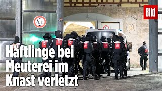 Gefängnismeuterei Polizei stürmt Knast in Thüringen  JVA Untermaßfeld [upl. by Nodnek]