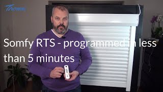 How to program a Somfy RTS motor in less than 5 minutes [upl. by Raveaux]