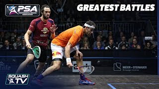 Squash Ramy Ashour v Mohamed ElShorbagy  Greatest Battles [upl. by Maxey]