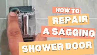 Frameless Shower Door Sagging Repair [upl. by Rodrigo583]