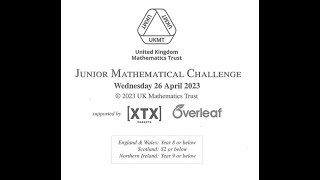 UKMT Junior Maths Challenge 2023 [upl. by Nnayr]